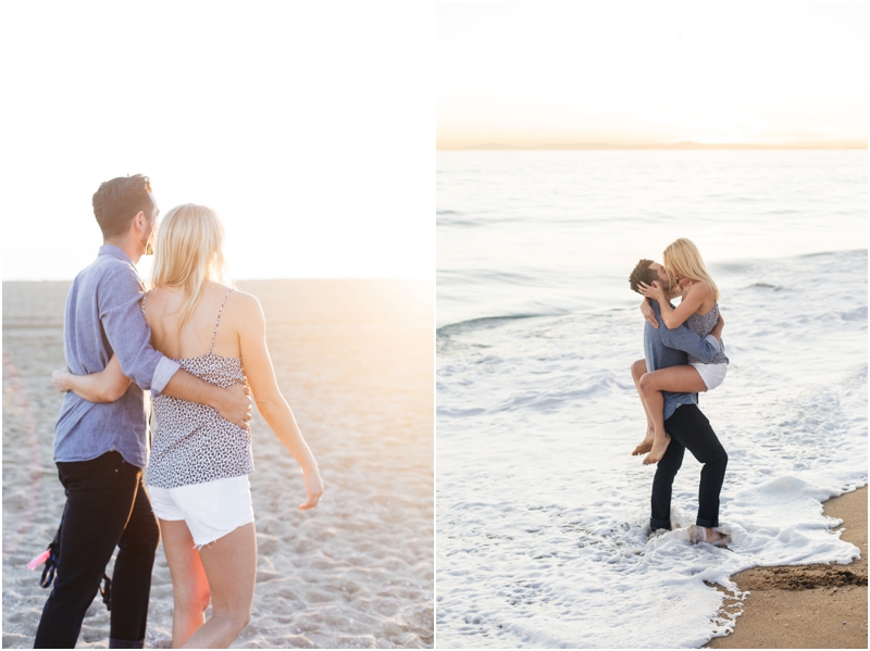  golden hour engagement session in newport beach 