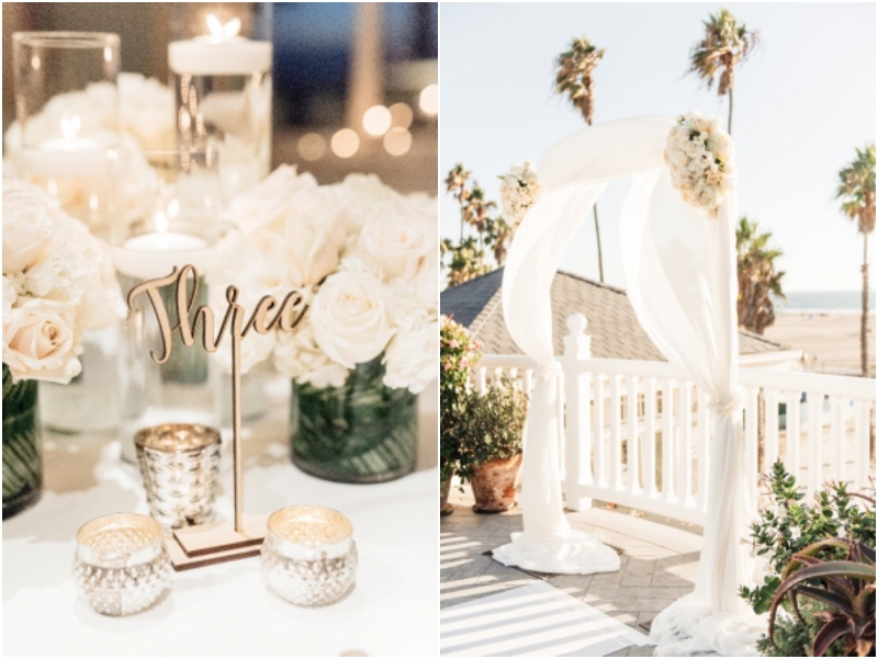  beach wedding details in santa monica california 