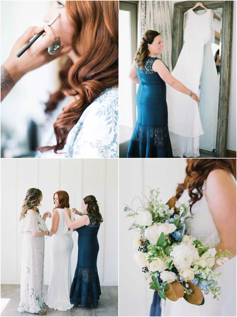  Details photos of redhead bride getting ready on her wedding day 