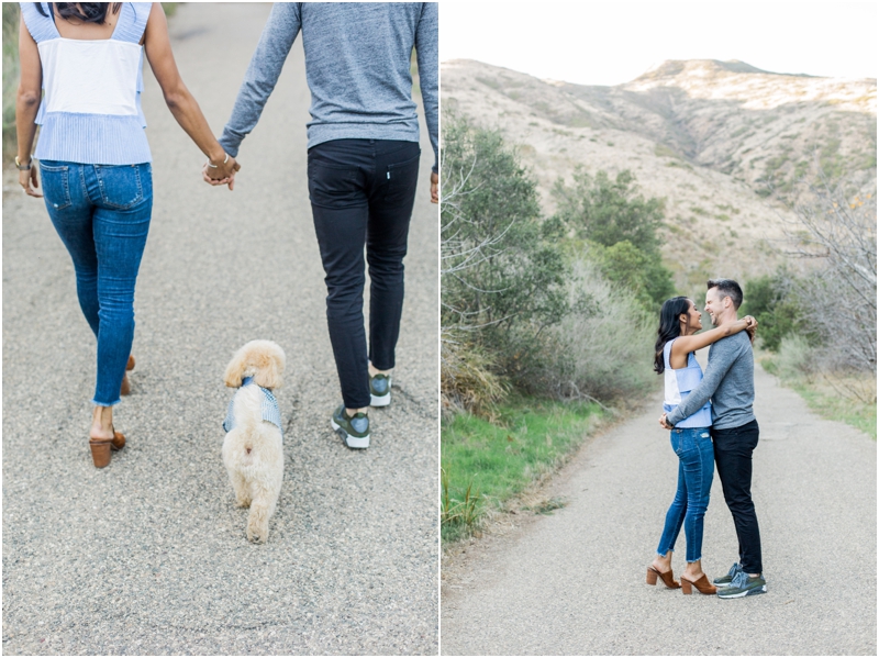  Engagement Session at Solstice Canyon with puppy 