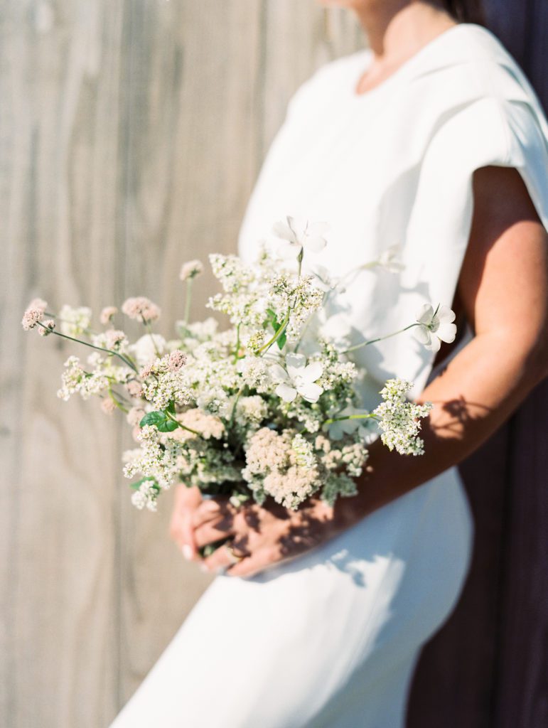 Bride holding her bouquet at Sea Ranch Lodge