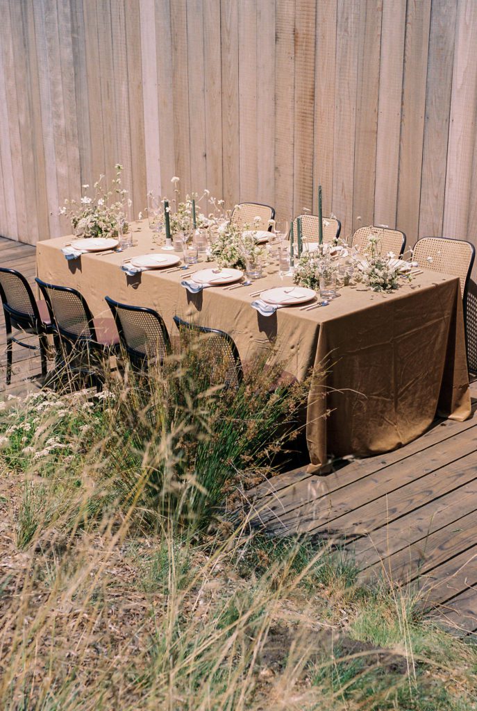 Wedding table at Sea Ranch Lodge